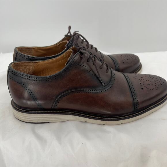 BELVEDERE \'Lampard\' Men\'s Lace up Leather Oxford Shoes 8.5D Officewear Preppy main image 6